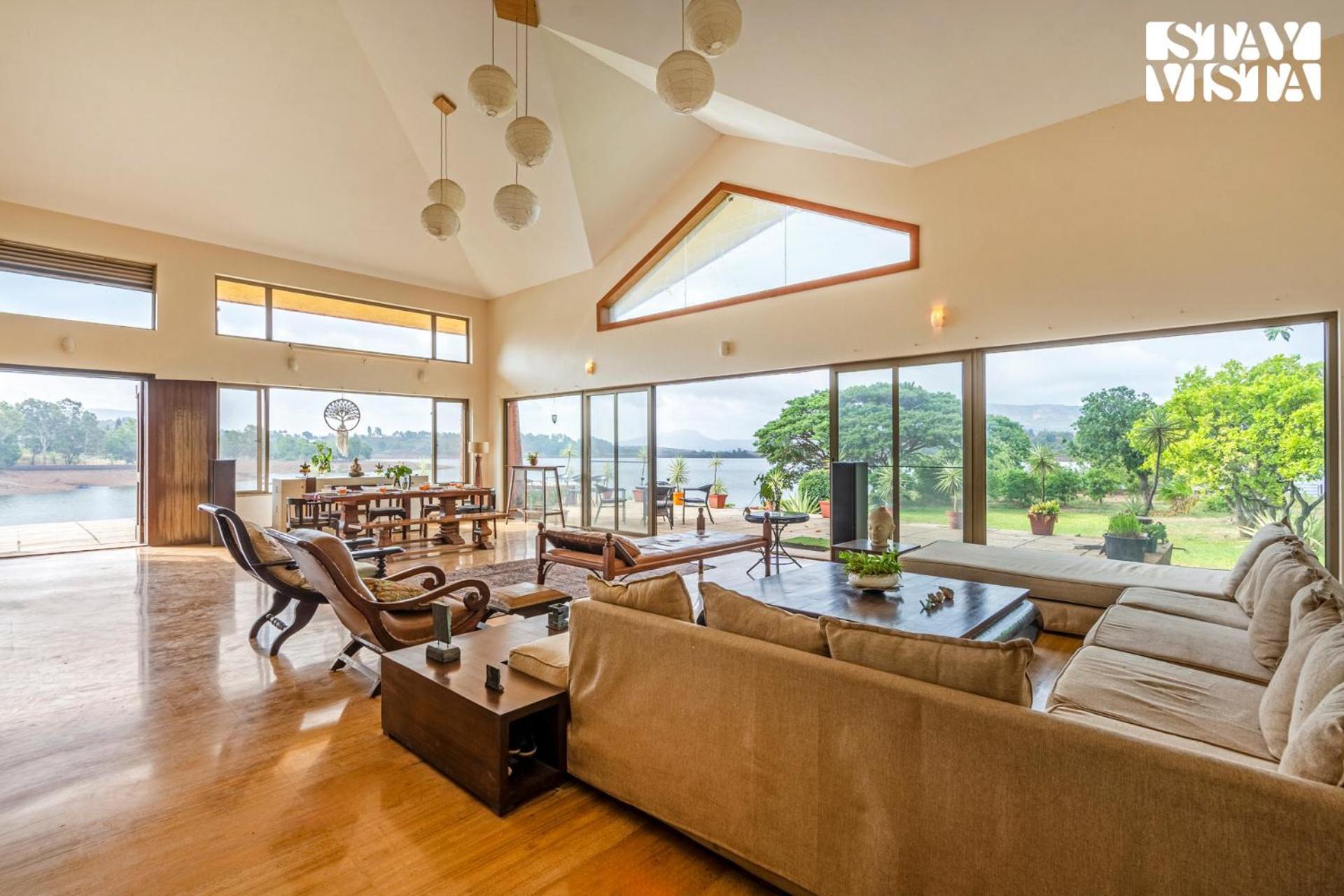 Stayvista At Three Shores With Lake View & Alfresco Dining Khamshet Exterior photo